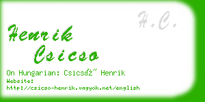 henrik csicso business card